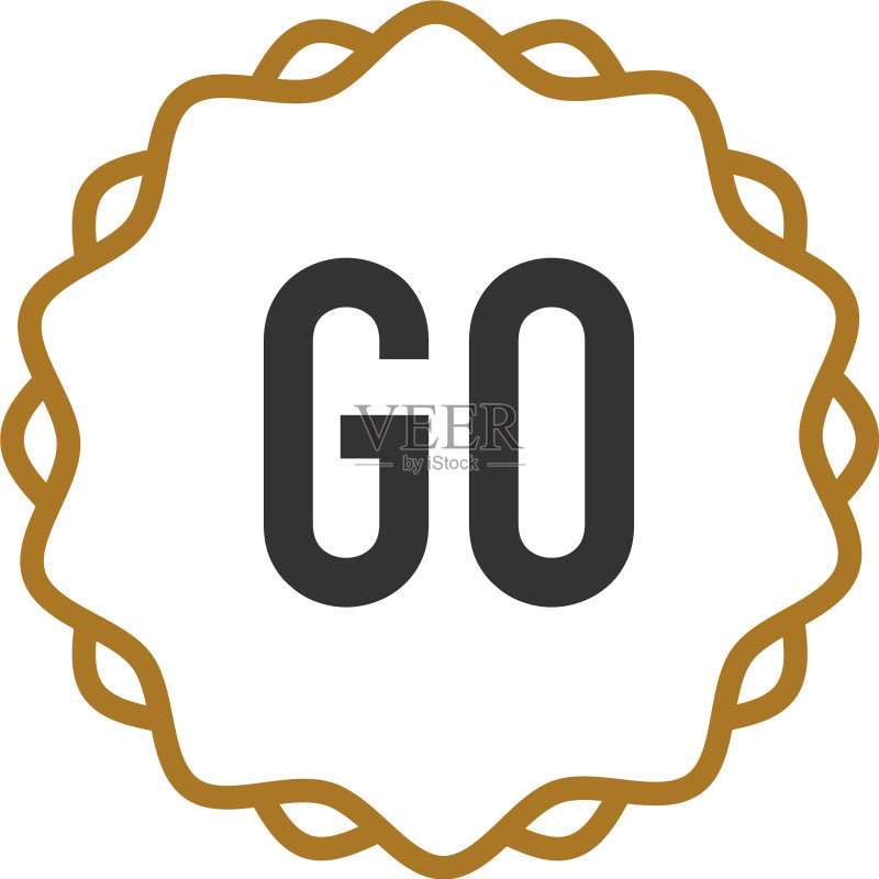 字母GO优雅创意标志图标素材