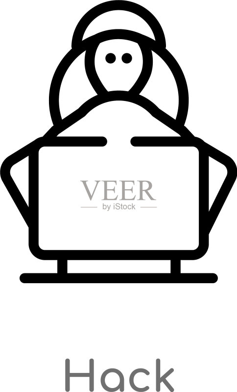 黑色简约线条轮廓图标图标素材