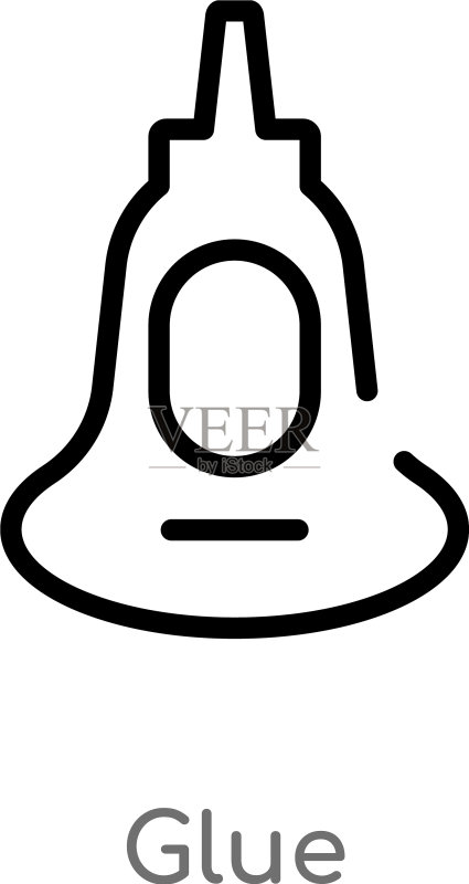 黑色简约胶水图标图标素材