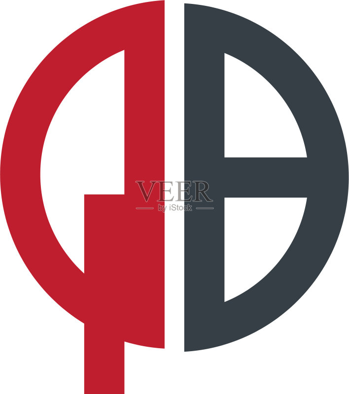 创意QB字母logo设计图标素材