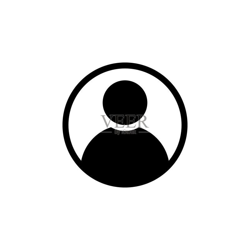隔离的头像图标个人资料图标会员登录图标素材