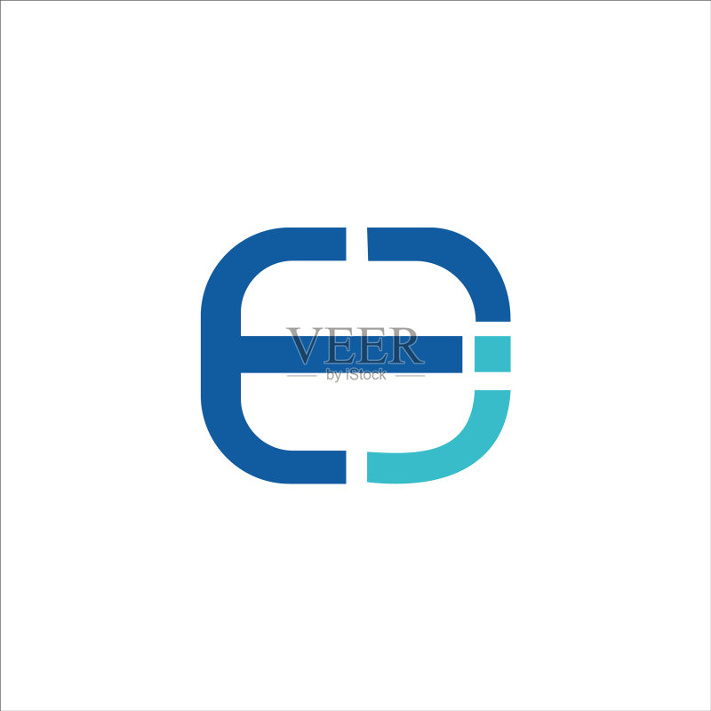 字母EI或IE的logo设计模板图标素材