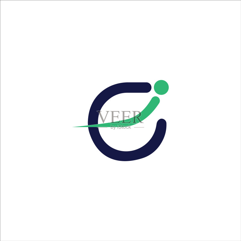 字母EI或IE的logo设计模板图标素材