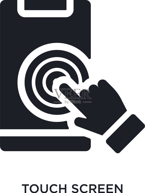 黑色触摸屏图标图标素材