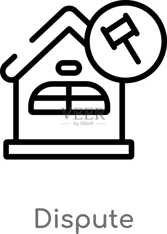 黑色简约线条争议轮廓图标图标素材
