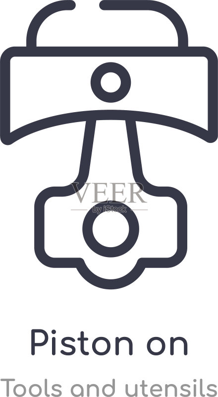工具轮廓图标中的活塞图标素材