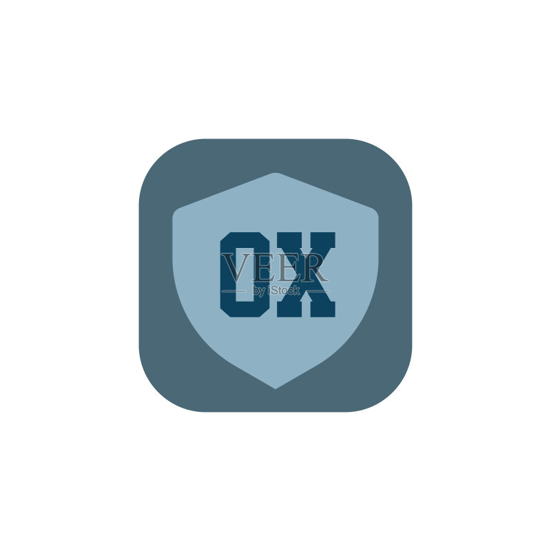 字母OX标志模版设计图标素材