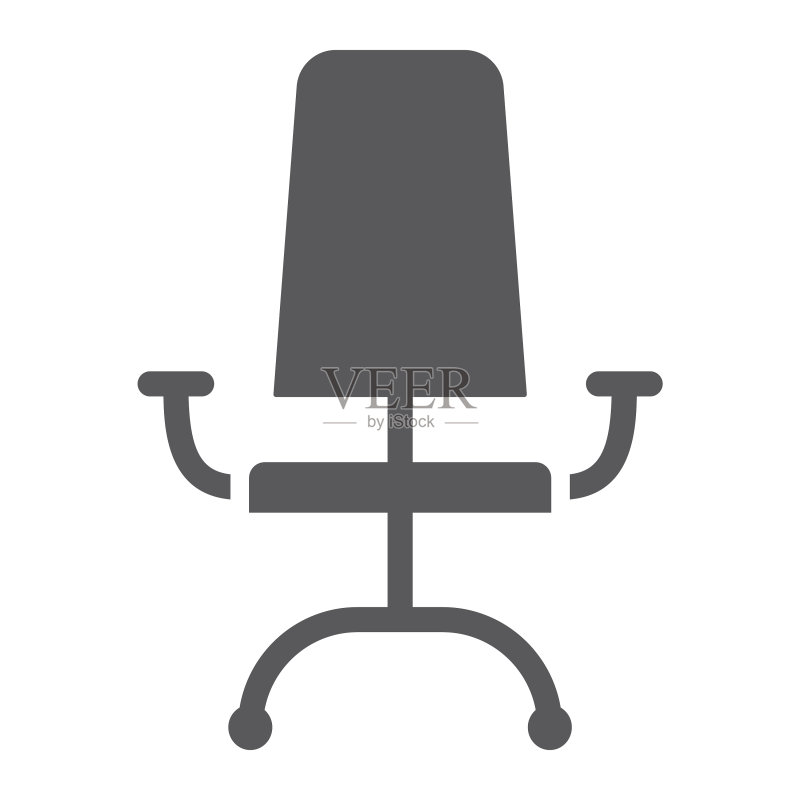 办公椅图标：家具与办公用品图标素材