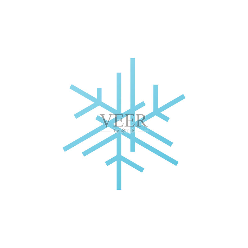雪花标志图标元素图标素材