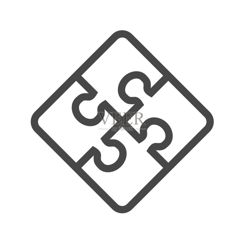 拼图细线图标图标素材