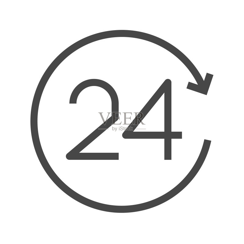 24小时在线支持图标素材