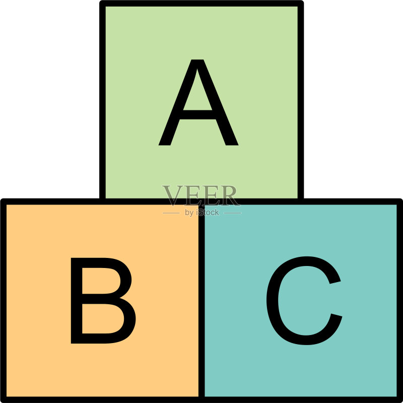 ABC立方体图标图标素材