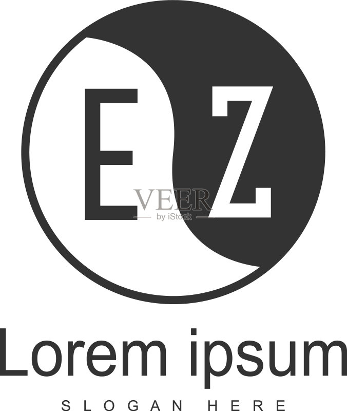 EZ字母现代框架 лого模板图标素材