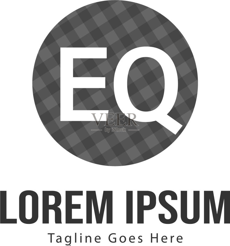 EQ字母现代边框logo模板图标素材