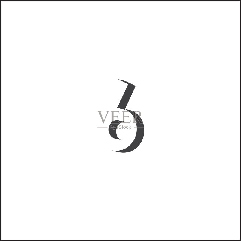 数字6 3D模板设计图标素材