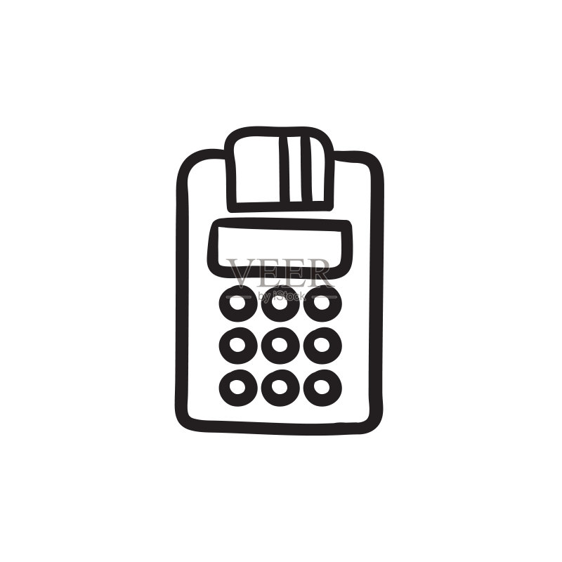 收银机草图图标图标素材