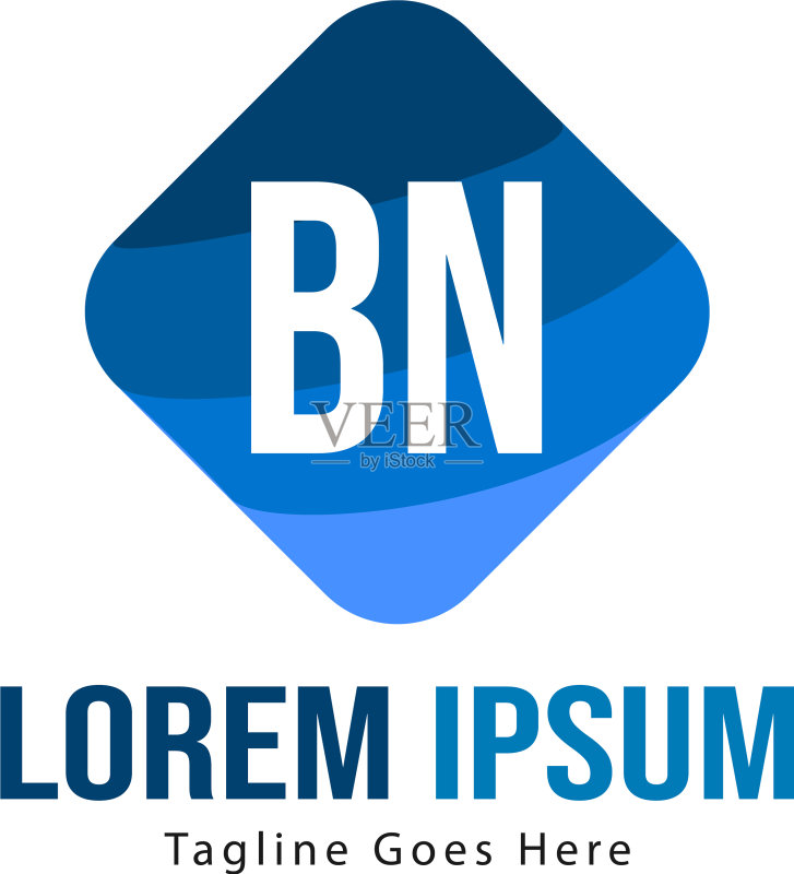 BN字母logo设计（创意现代风格）图标素材