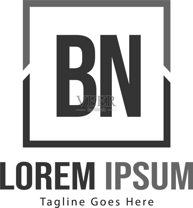 BN字母logo设计（创意现代风格）图标素材