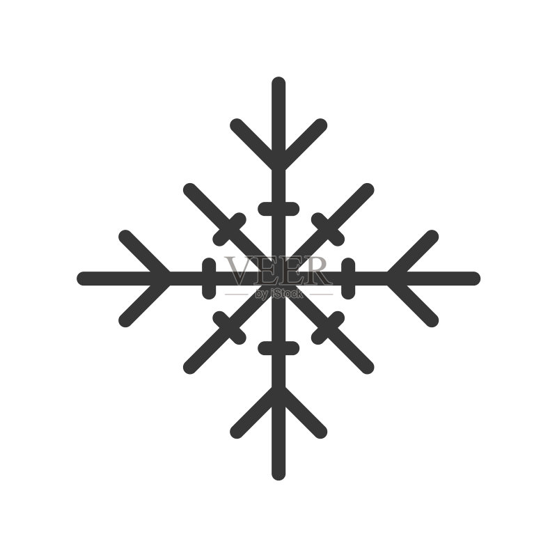 雪花圣诞节相关填充风格图标图标素材