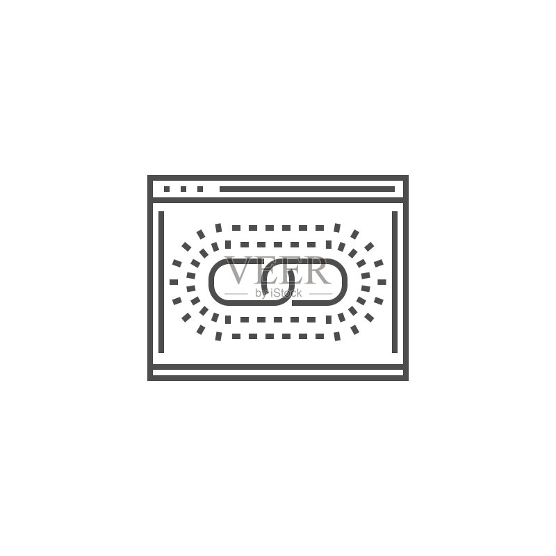 网页链接优化线性图标图标素材