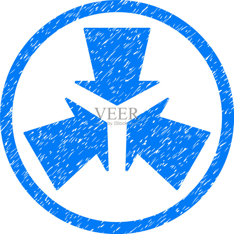 收缩箭头圆形颗粒图标图标素材