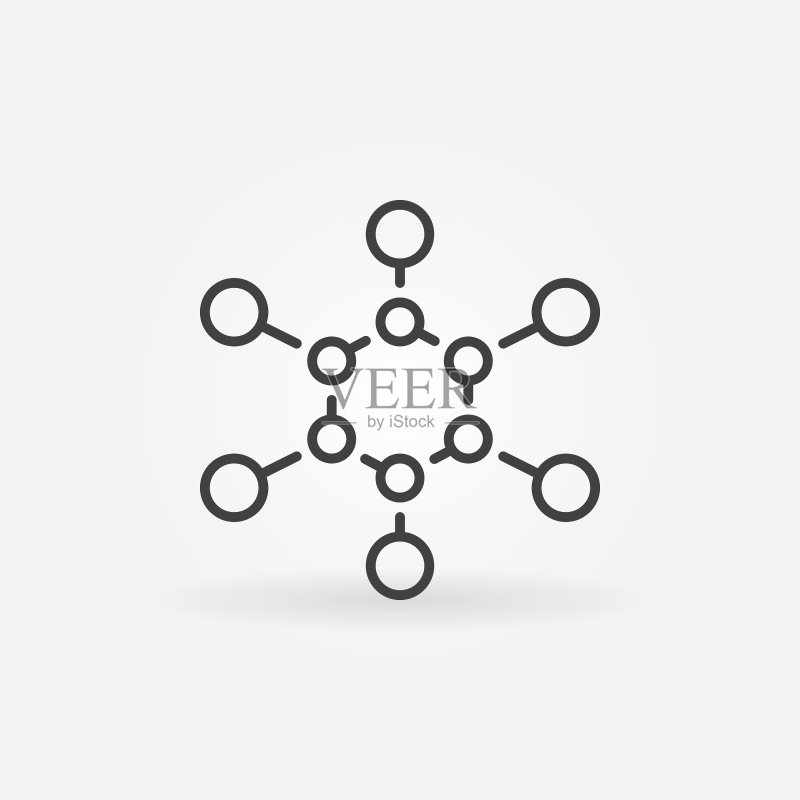 化学结构线性图标-公式图标素材