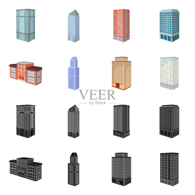 设计建造和建筑符号图标素材