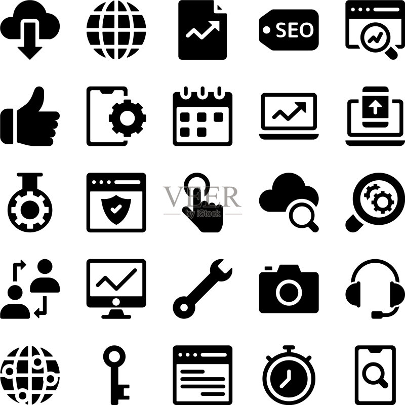 SEO图标集图标素材