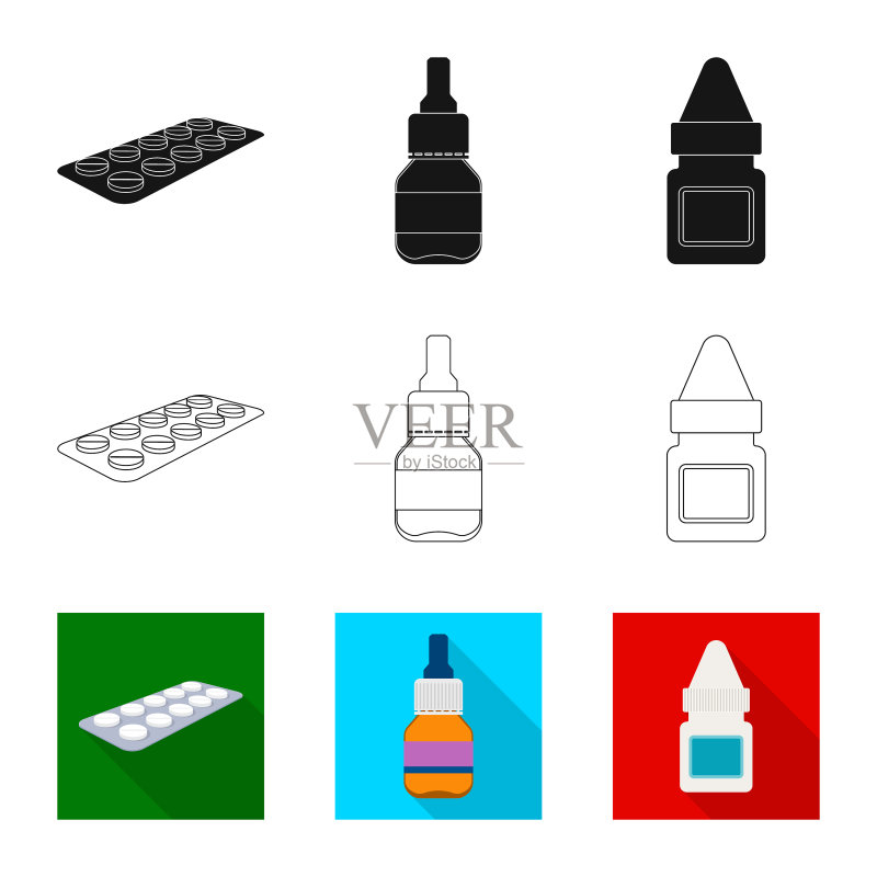 孤立的物体零售和医疗保健符号图标素材
