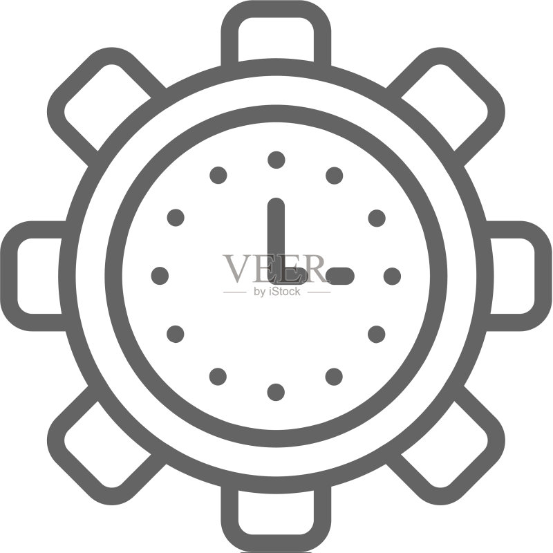 齿轮科技手表生产力时钟图标素材
