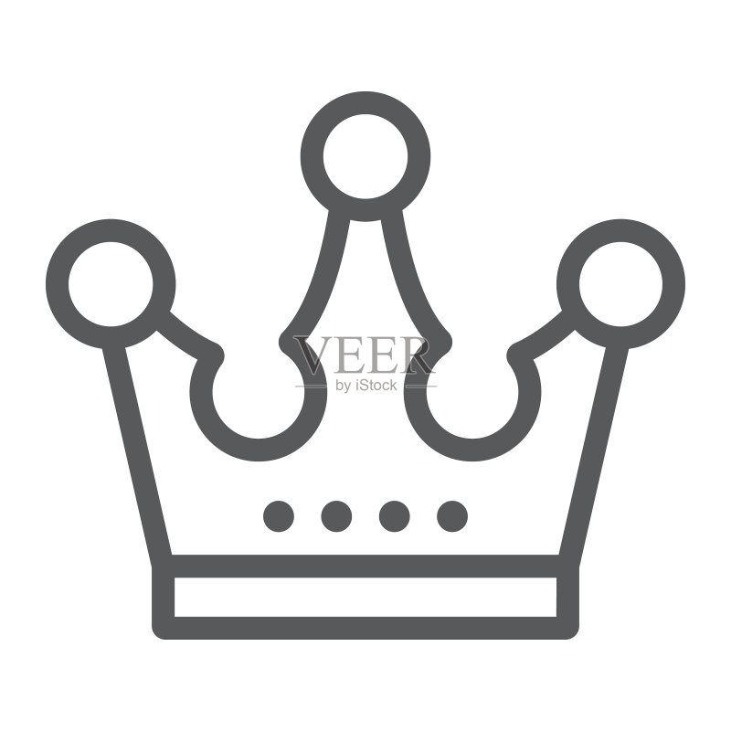 皇冠线条图标珠宝配饰图标素材