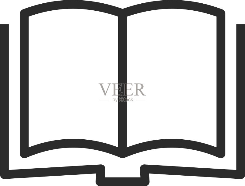 书本线稿图标与学校信息图标素材