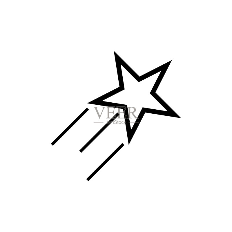 星星图标扁平矢量模板时尚设计图标素材