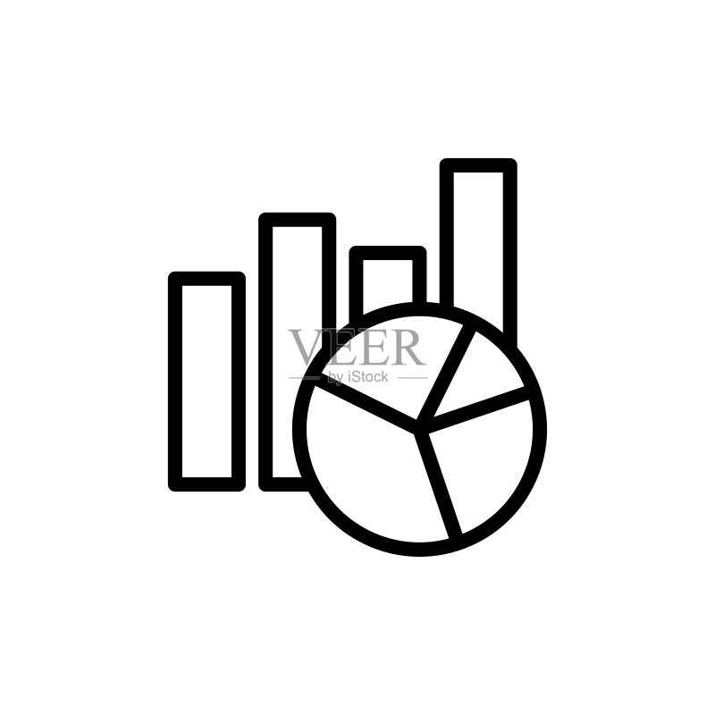 饼图图标矢量图模板图标素材