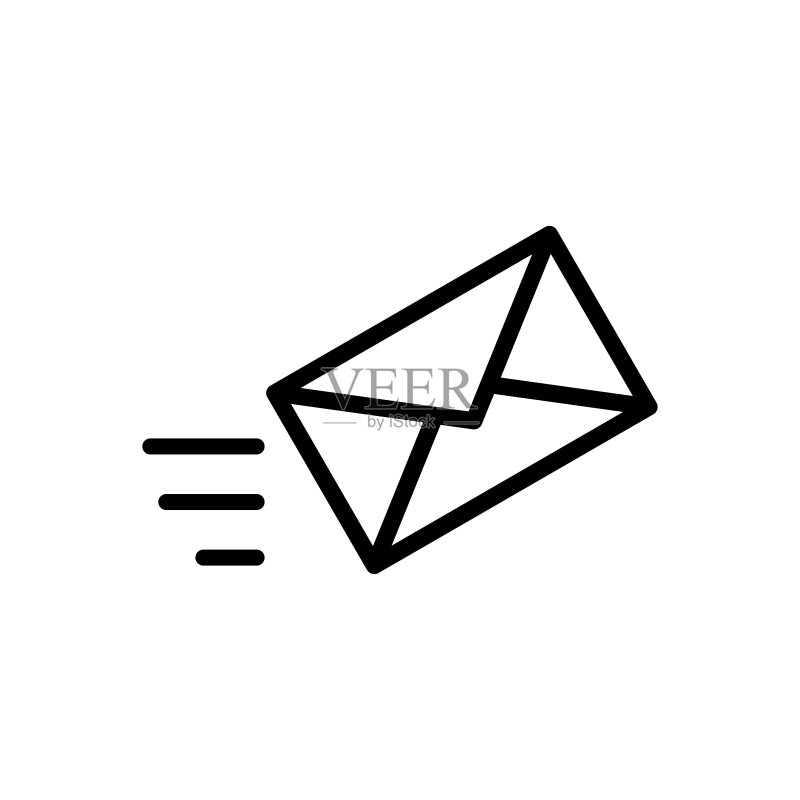 信封图标扁平矢量模板设计图标素材