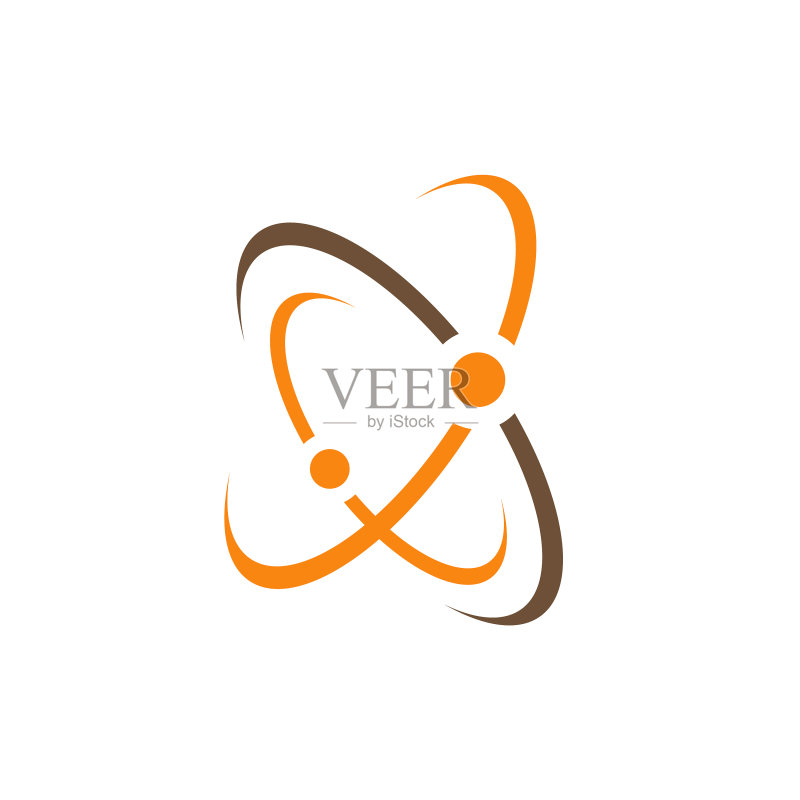 创意科学原子符号科学标志图标素材