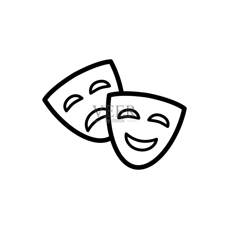 时尚口罩图标扁平矢量模板设计图标素材