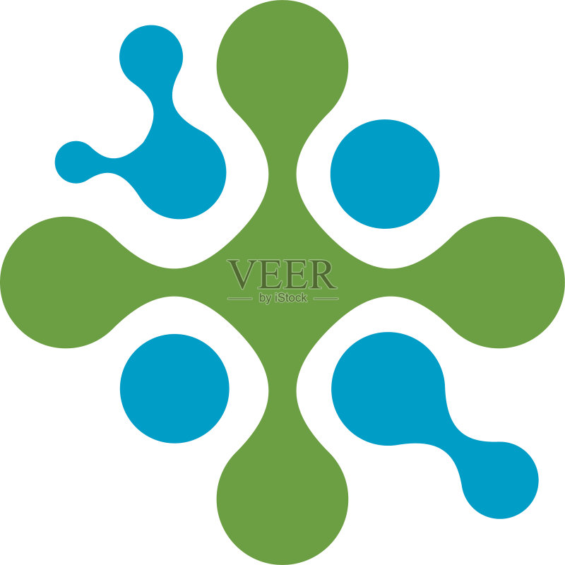 分子Logo设计元素圆点抽象图标素材
