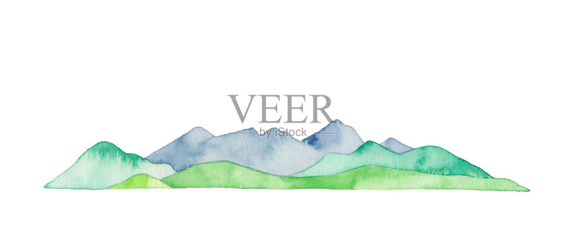 山景观正版插画素材