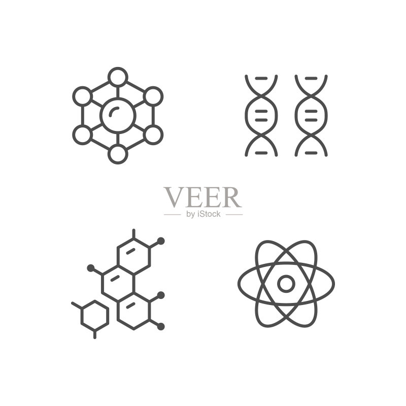 分子图标线条图标素材