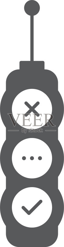 隔离交通信号灯图标概念设计图标素材