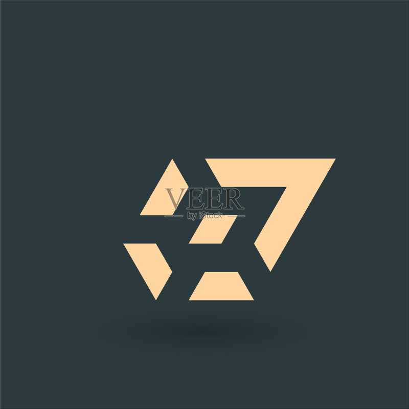 箭头向上钻石Logo设计图标素材