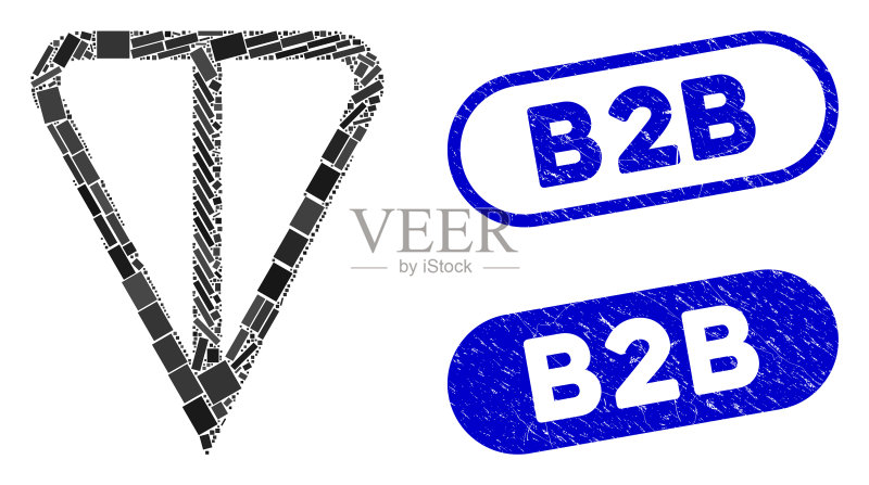 矩形拼贴吨币纹理B2B背景图标素材