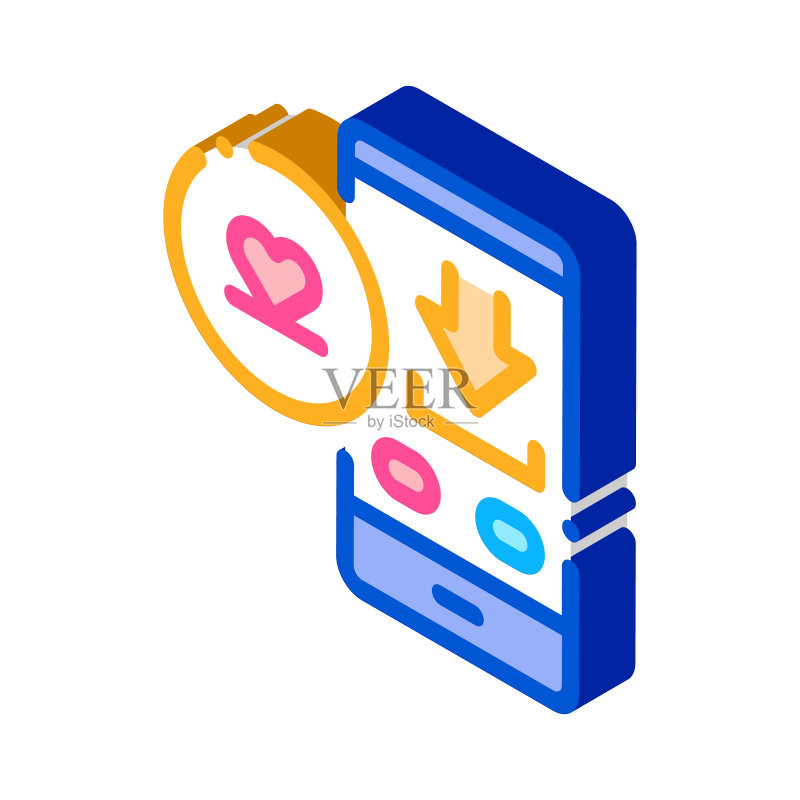 爱心聊天下载2.5D图标矢量素材图标素材