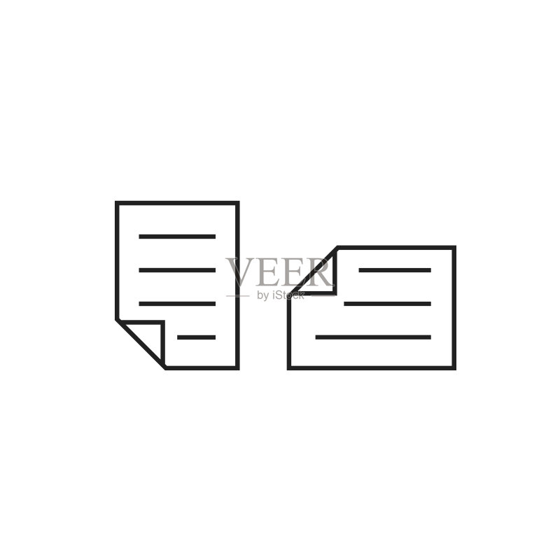 A4纸张模型图标矢量素材图标素材