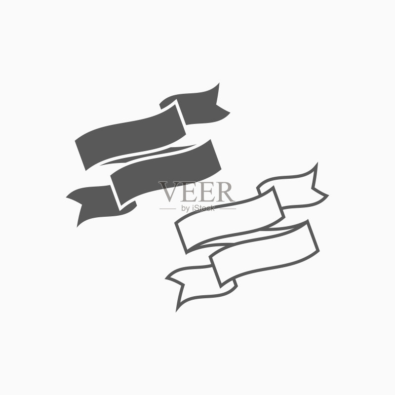丝带横幅图标图标素材