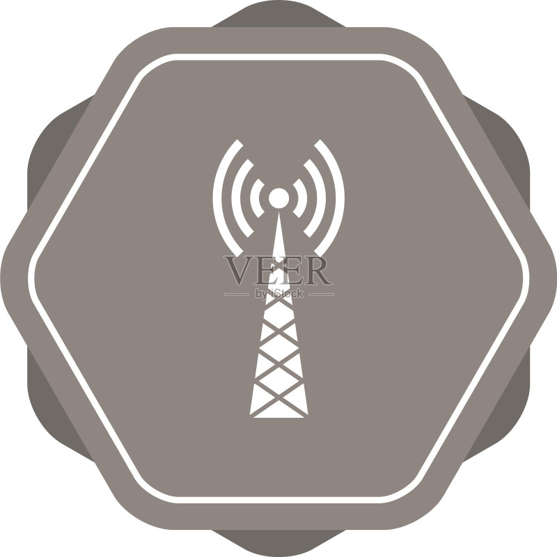 独特的电信塔标志符号图标素材