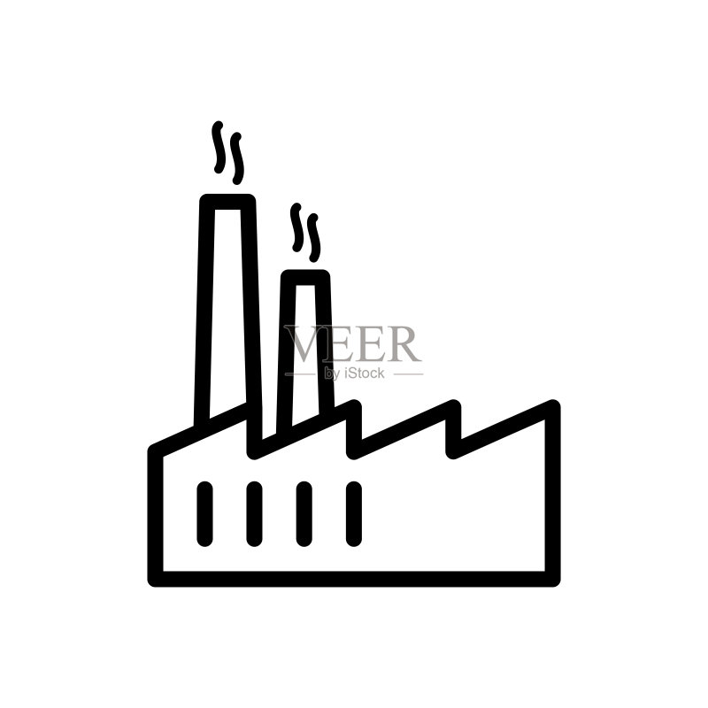 工厂图标设计矢量模板图标素材