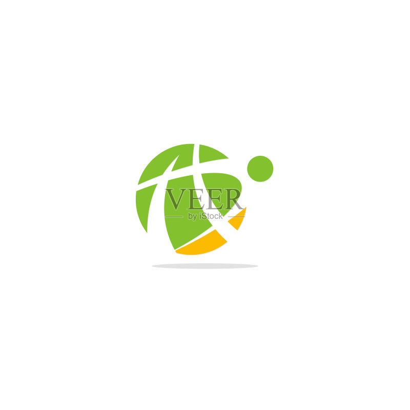 圆形抽象彩色Logo图标素材
