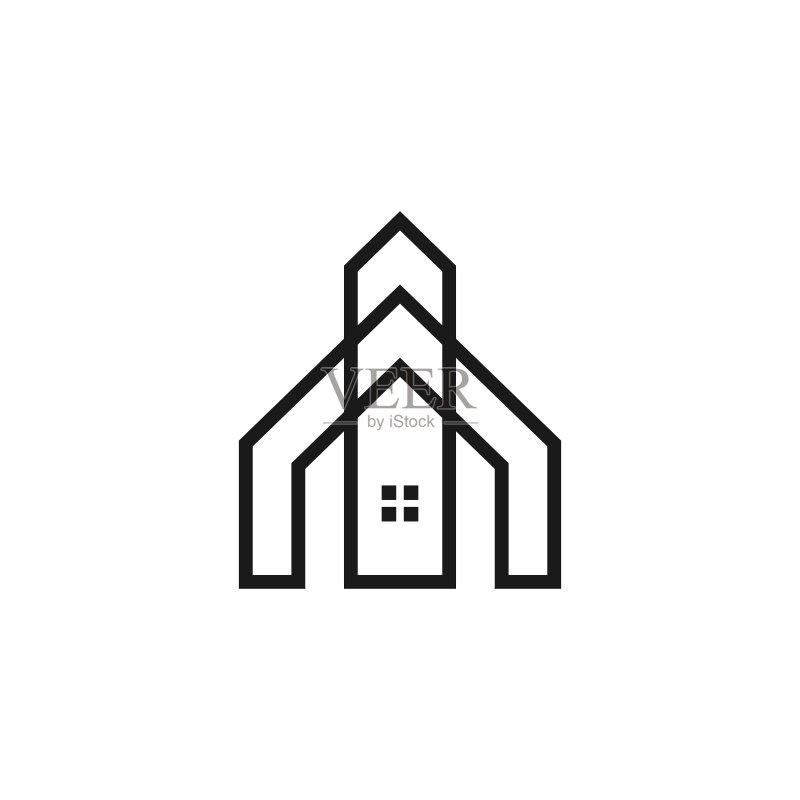 房屋抵押贷款屋顶建筑师矢量图标插图图标素材